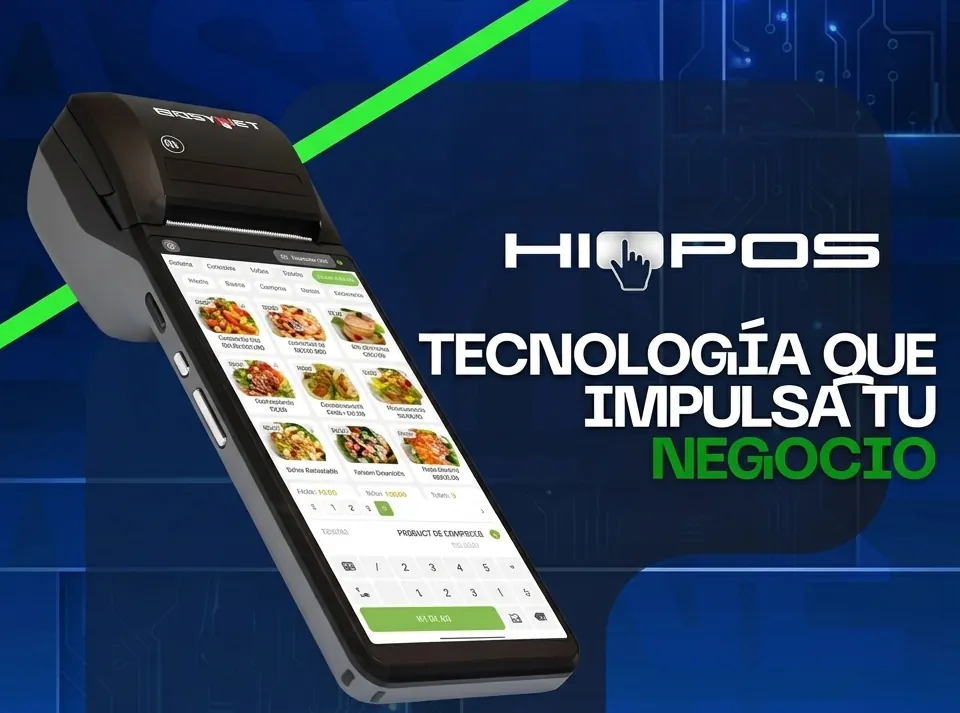 Terminal móvil HIOPOS para tomar pedidos